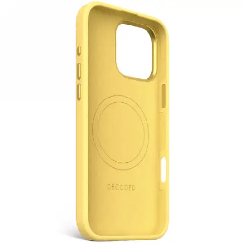 Decoded AntiMicrobial Silicone Backcover with MagSafe for iPhone 16 Pro Max - Yellow - Cell phone cases