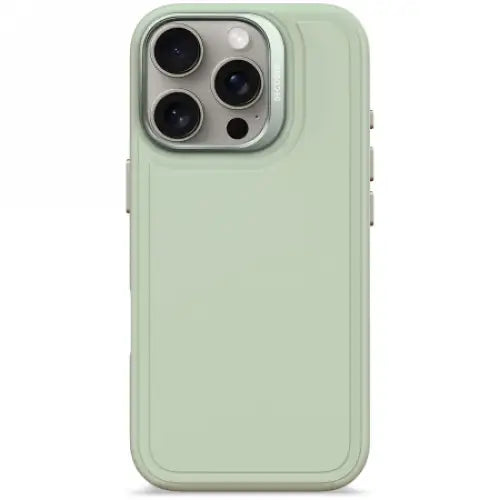 Decoded AntiMicrobial Silicone Stacks Backcover Case with MagSafe for iPhone 16 Pro - Green - Cell phone cases