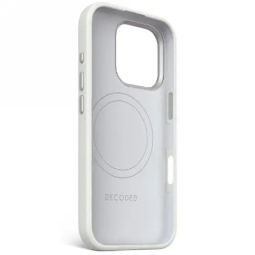 Decoded AntiMicrobial Silicone Stacks Backcover with MagSafe for iPhone 16 Pro - Gray - Cell phone cases