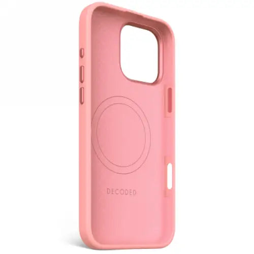 Decoded AntiMicrobial Silicone Stacks Backcover with MagSafe for iPhone 16 Pro Max - Pink - Cell phone cases