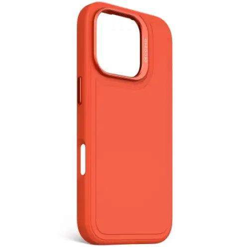 Decoded AntiMicrobial Silicone Stacks Backcover with MagSafe for iPhone 16 Pro - Orange - Cell phone cases