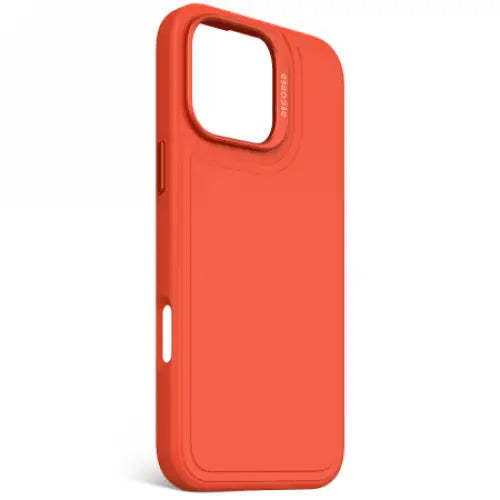 Decoded AntiMicrobial Silicone Stacks Backcover with MagSafe for iPhone 16 Pro Max - Orange - Cell phone cases