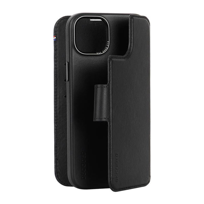 Decoded Detachable Wallet Case Leather with MagSafe for iPhone 15 Plus - Black - Cell phone cases and covers<<<HurtelXML