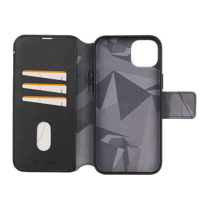 Decoded Detachable Wallet Case Leather with MagSafe for iPhone 15 Plus - Black - Cell phone cases and covers<<<HurtelXML