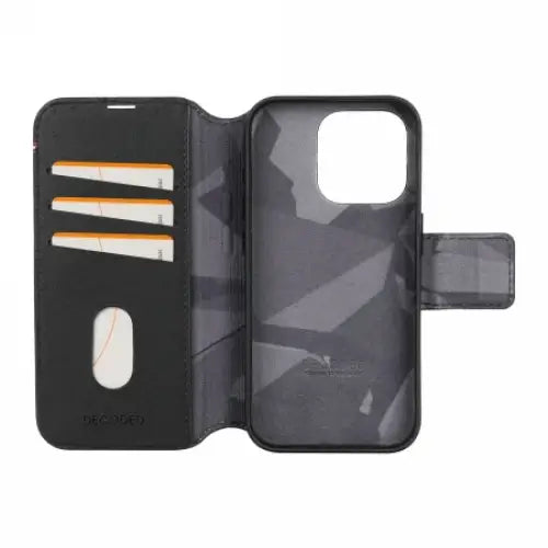 Decoded Detachable Wallet Case Leather with MagSafe for iPhone 15 - Black - Cell phone cases and covers<<<HurtelXML