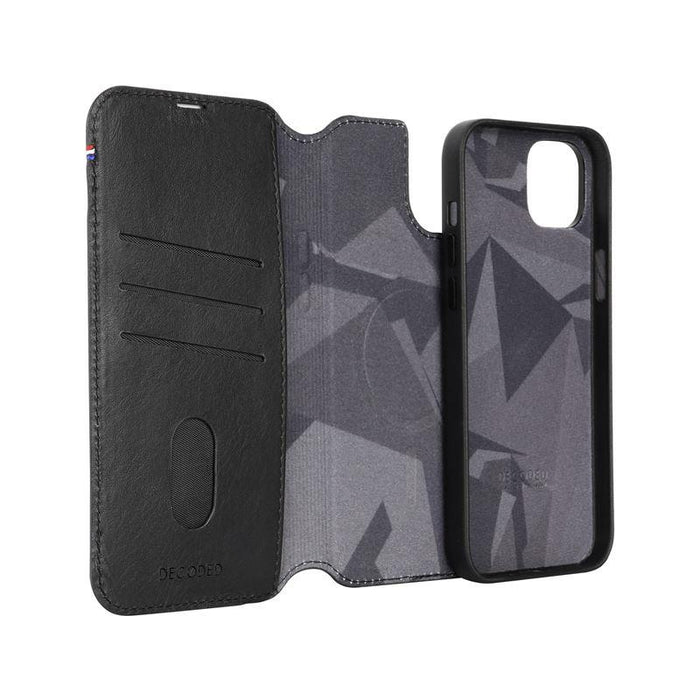 Decoded Detachable Wallet Case Leather with MagSafe for iPhone 15 Plus - Black - Cell phone cases and covers<<<HurtelXML