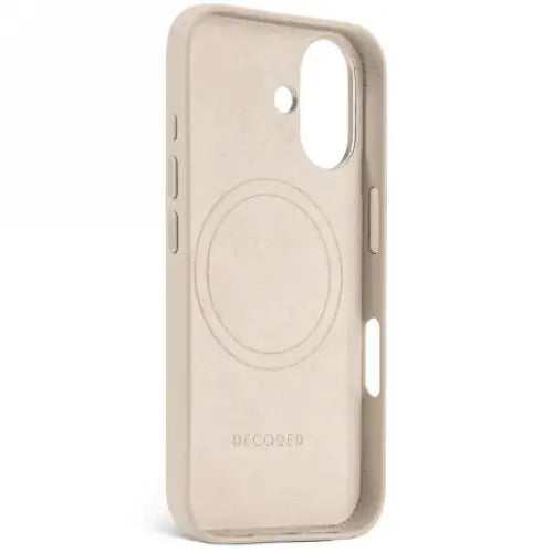 Decoded Leather Backcover with MagSafe for iPhone 16 - beige - Cell phone cases and covers<<<HurtelXML