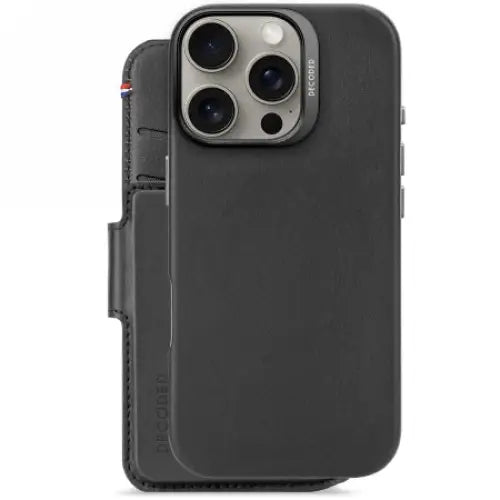 Decoded Leather Detachable Wallet MagSafe Case with Wallet for iPhone 16 Pro - Black - Cell phone cases