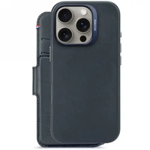 Decoded Leather Detachable Wallet MagSafe Case with Wallet for iPhone 16 Pro - Blue - Cell phone cases