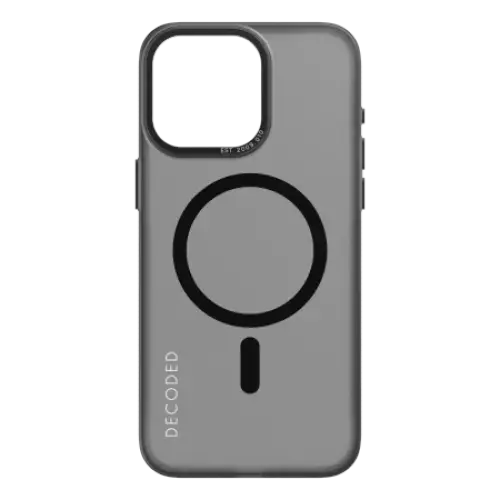 Decoded Transparent Grip Case with MagSafe for iPhone 15 Pro Max - gray and black - Cell phone cases