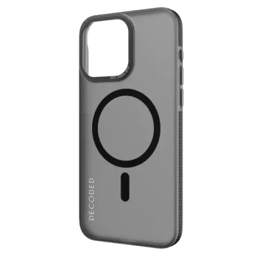 Decoded Transparent Grip Case with MagSafe for iPhone 15 Pro Max - gray and black - Cell phone cases