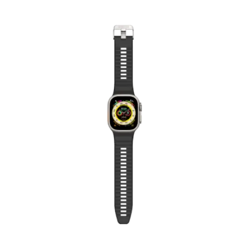 Decoded Ultra Traction Silicone Strap for Apple Watch 49 / 45 / 44 / 42 mm Gen 1-9 - SE - Black - Other cell phone