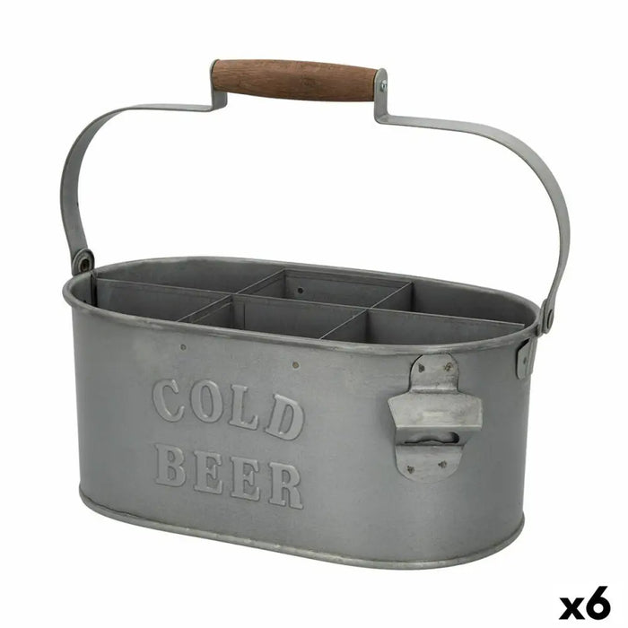 Decorative basket Aktive 35,5 x 16 x 19,5 cm Bottle rack (6 Units) - Декорация и Осветление<<<Дом