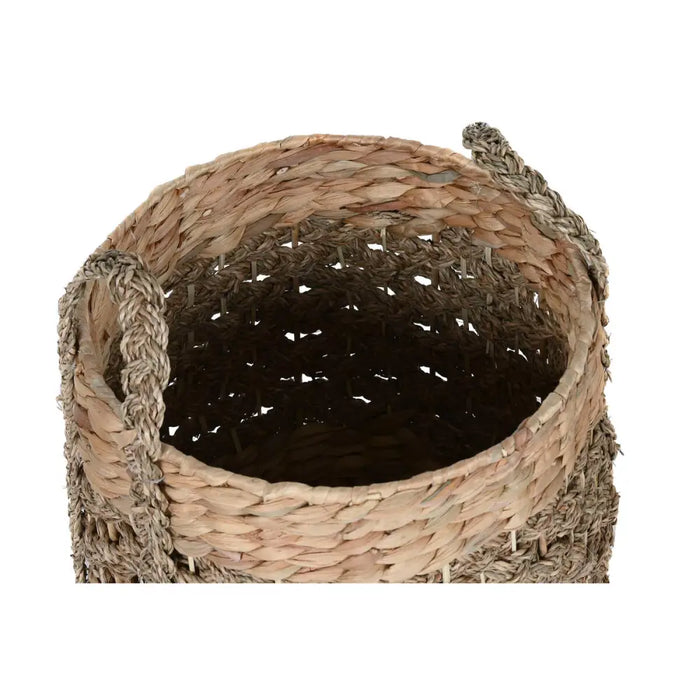 Decorative basket Home ESPRIT Natural Seagrass Natural Fibre Tropical (2 Pieces) - Декорация и Осветление<<<Дом