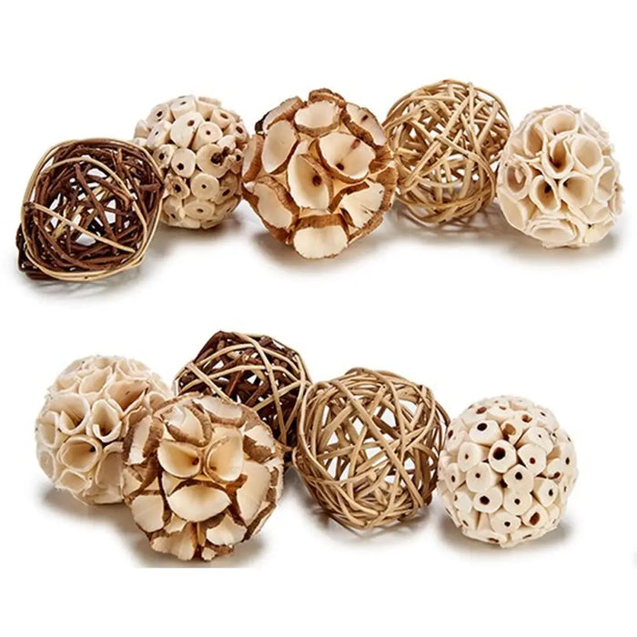 Decorative bauble Gift Decor White Brown Black 6 x 65 x 6 cm Natural (24 Units) - Декорация и Осветление<<<Дом