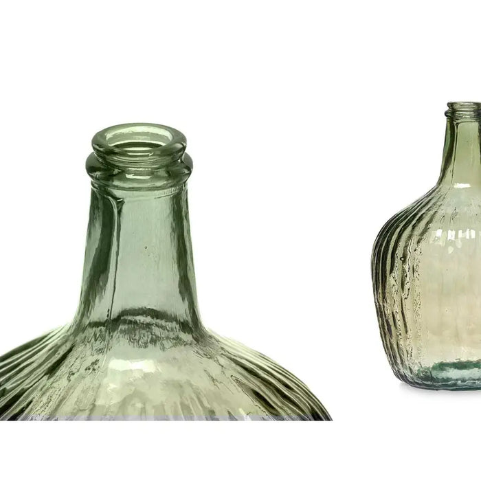 Decorative bottle Gift Decor Green Stripes 4 L 17 x 29 x 17 cm Decoration (4 Units) - Декорация и Осветление<<<Дом