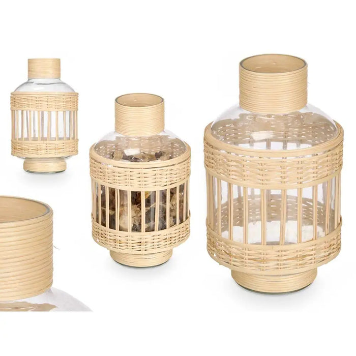Decorative bottle Gift Decor Transparent Natural 16 x 27,5 x 16 cm (6 Units) - Декорация и Осветление<<<Дом