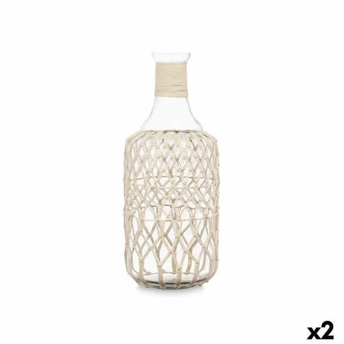 Decorative bottle Gift Decor White Transparent 20 x 48 x 20 cm 19 x 48 cm Decorative (2 Units) - Декорация и