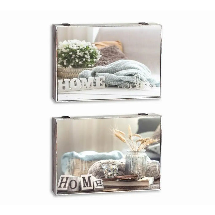 Decorative box DKD Home Decor Home Beige MDF Wood Counter (2 Units) - Декорация и Осветление<<<Дом