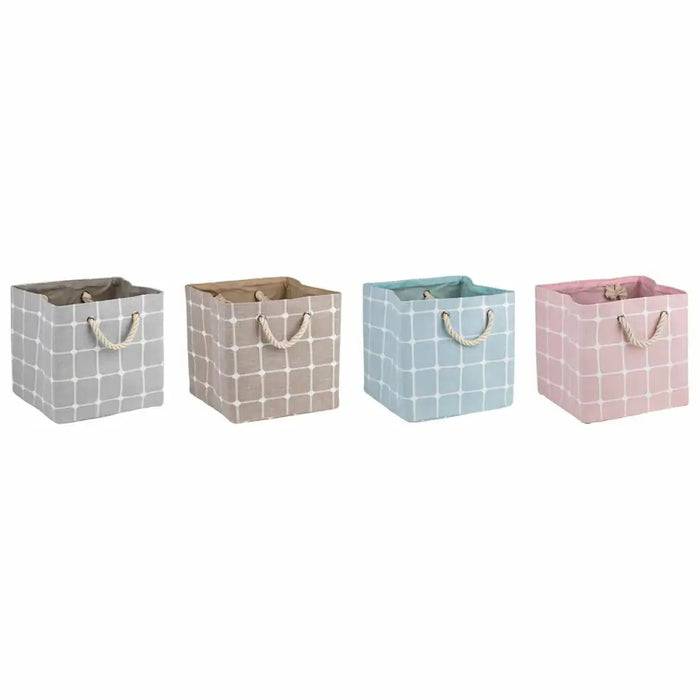 Decorative box DKD Home Decor Polyester EVA (30 x 30 x 30 cm) (4 Units) - Декорация и Осветление<<<Дом