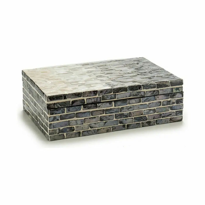 Decorative box Gift Decor Grey Mother of pearl Particleboard (4 Units) - Декорация и Осветление<<<Дом