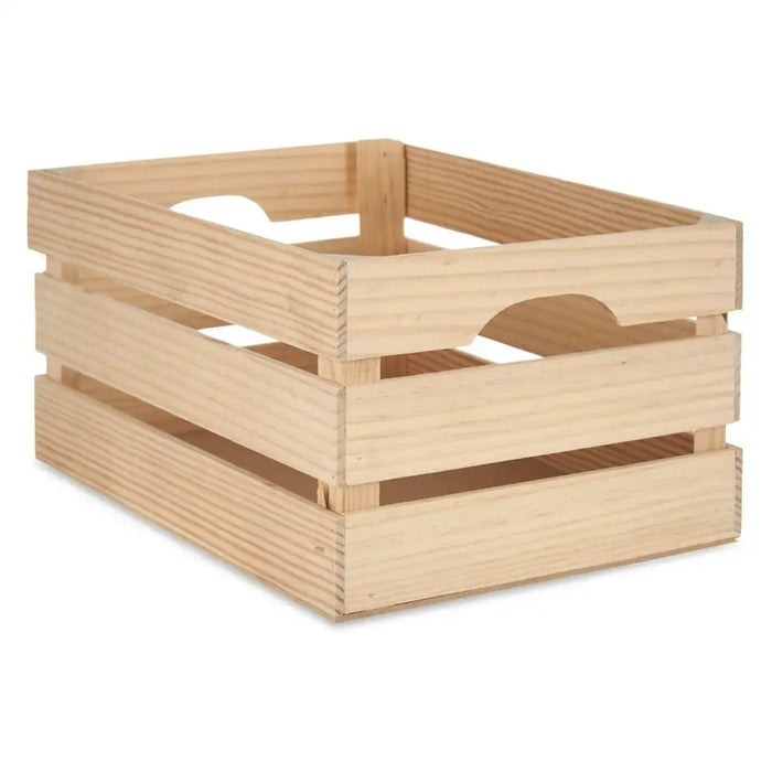 Decorative box Gift Decor Natural Pinewood Pine (3 Units) - Декорация и Осветление<<<Дом Градина<<<BigBuy&&&Други
