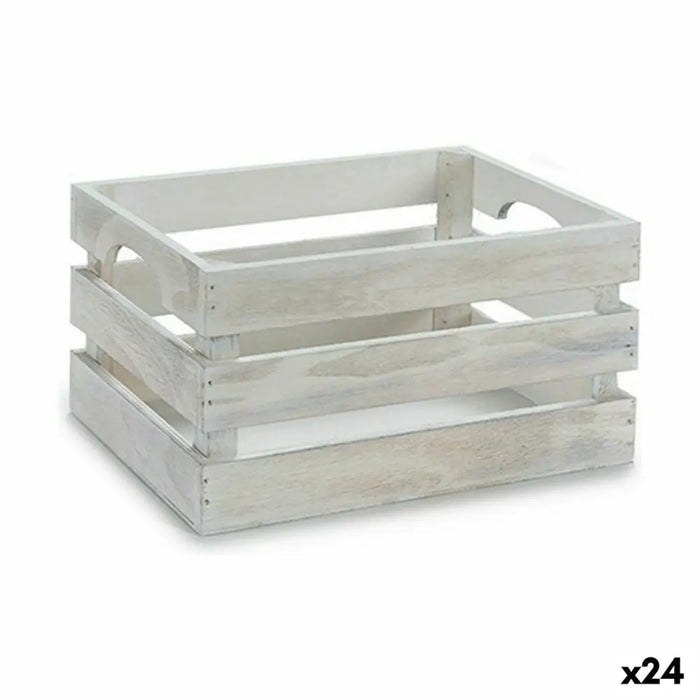 Decorative box Gift Decor White Poplar Aspen wood (24 Units) - Декорация и Осветление<<<Дом Градина<<<BigBuy&&&Други