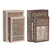 Decorative box Home ESPRIT Beige Maroon MDF Wood (2 Units) - Декорация и Осветление<<<Дом Градина<<<BigBuy&&&Други