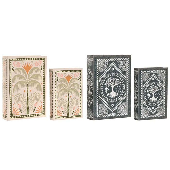 Decorative box Home ESPRIT Blue Green MDF Wood (2 Units) - Декорация и Осветление<<<Дом Градина<<<BigBuy&&&Други