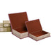 Decorative box Home ESPRIT Green Lilac MDF Wood Floral Tropical (2 Units) - Декорация и Осветление<<<Дом