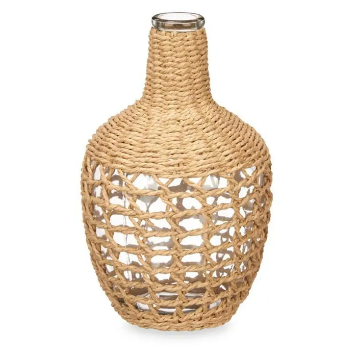 Decorative container Gift Decor Brown Transparent Wood Crystal 17 x 31 x 17 cm 20 x 31 x 20 cm 5,5 x 30 x 5,5 cm (4
