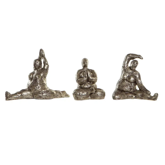 Decorative Figure DKD Home Decor 11 x 22,5 x 17 cm Golden Yoga (3 Units) - Декорация и Осветление<<<Дом