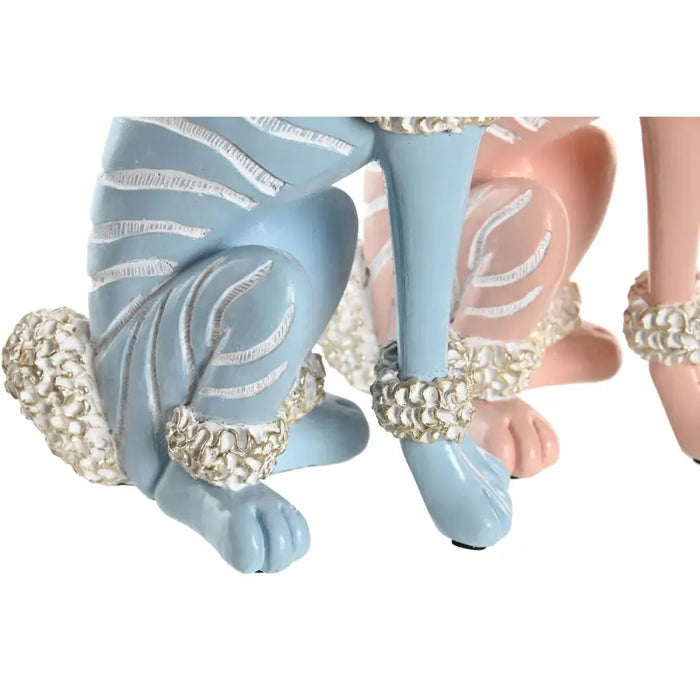 Decorative Figure DKD Home Decor 18 x 10 x 30,5 cm Scandi Blue Pink (2 Units) - Декорация и Осветление<<<Дом