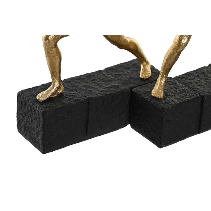 Decorative Figure DKD Home Decor 21 x 5,5 x 25,5 cm Black Golden Gymnast (2 Units) - Декорация и Осветление<<<Дом