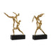 Decorative Figure DKD Home Decor 21 x 5,5 x 25,5 cm Black Golden Gymnast (2 Units) - Декорация и Осветление<<<Дом