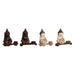 Decorative Figure DKD Home Decor 22 x 8,2 x 23 cm Red Beige Buddha Oriental (4 Pieces) - Декорация и Осветление<<<Дом