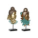 Decorative Figure DKD Home Decor 22 x 8 x 42,5 cm Black Golden Buddha Turquoise Oriental (2 Units) - Декорация и