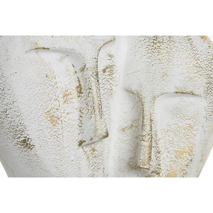 Decorative Figure DKD Home Decor 23 x 10 x 30 cm Face Golden Aluminium White - Декорация и Осветление<<<Дом