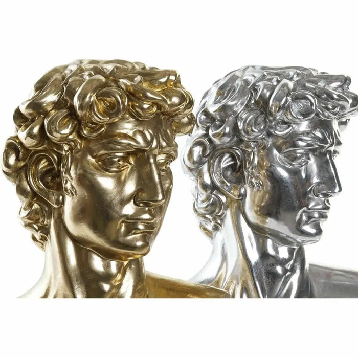 Decorative Figure DKD Home Decor 24,5 x 17,5 x 36 cm Silver Golden Bust Neoclassical (2 Units) - Декорация и