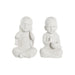 Decorative Figure DKD Home Decor 25,5 x 19 x 39 cm White Monk Oriental (2 Units) - Декорация и Осветление<<<Дом