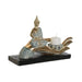 Decorative Figure DKD Home Decor 25,7 x 8 x 16 cm Blue Buddha Turquoise Oriental Stripped (2 Units) - Декорация и
