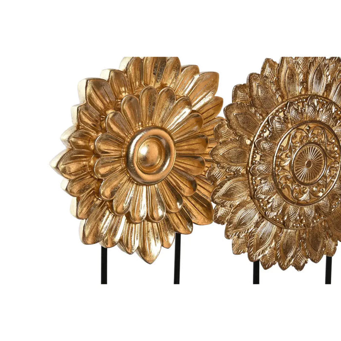 Decorative Figure DKD Home Decor 25 x 8 x 34 cm Black Golden Modern Circles (2 Units) - Декорация и Осветление<<<Дом