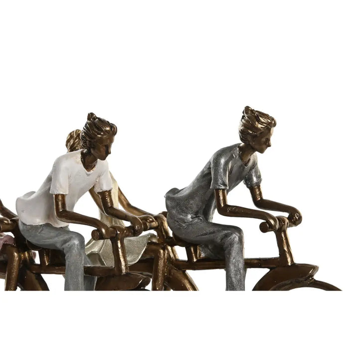 Decorative Figure DKD Home Decor 27 x 9,5 x 23 cm Pink Golden White (2 Units) - Декорация и Осветление<<<Дом