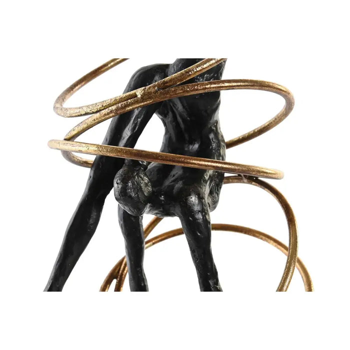 Decorative Figure DKD Home Decor Black Golden Metal Resin Modern (17 x 14 x 42,5 cm) - Декорация и Осветление<<<Дом
