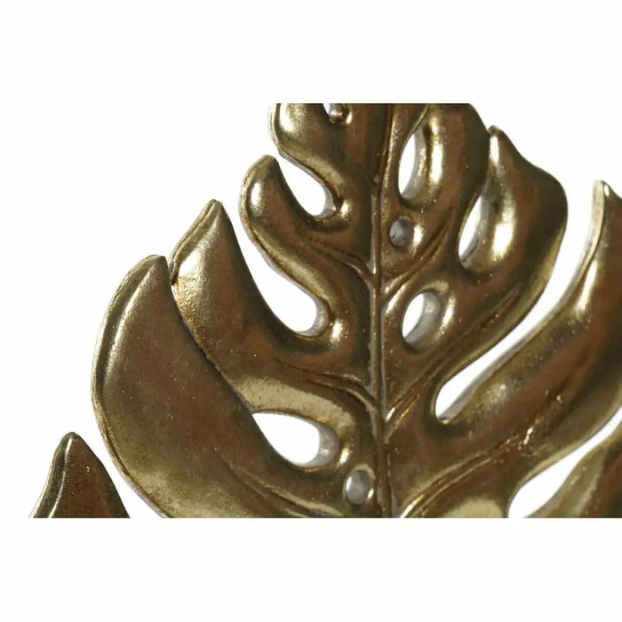 Decorative Figure DKD Home Decor Black Golden Tropical Leaf of a plant 25,5 x 6 x 34 cm - Декорация и Осветление<<<Дом