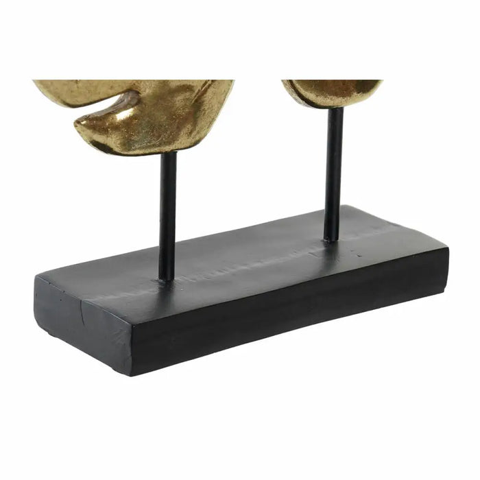 Decorative Figure DKD Home Decor Black Golden Tropical Leaf of a plant 25,5 x 6 x 34 cm - Декорация и Осветление<<<Дом