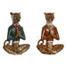 Decorative Figure DKD Home Decor Blue Brown Golden Leopard 16 x 9,5 x 23 cm (2 Units) - Декорация и Осветление<<<Дом