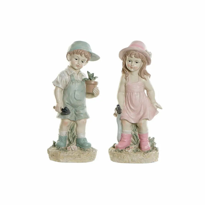 Decorative Figure DKD Home Decor Blue Pink Resin Children (18 x 15 x 41 cm) (2 pcs) - Декорация и Осветление<<<Дом