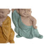 Decorative Figure DKD Home Decor Blue Pink Yellow Resin Monk (8 x 5,5 x 12,7 cm) (3 Units) - Декорация и