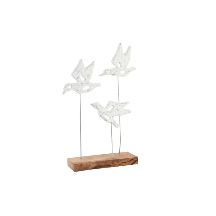 Decorative Figure DKD Home Decor Brown White Iron Mango wood Birds (32 x 10 x 51 cm) - Декорация и Осветление<<<Дом